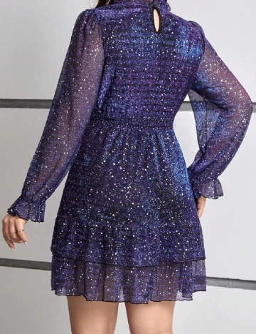 Rochie scurta SHEIN CURVE, bleumarin