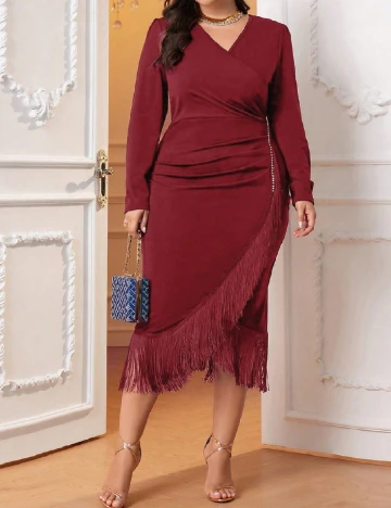 Rochie medie SHEIN CURVE, visiniu Rosu
