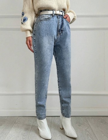 
						Blugi SHEIN, albastru