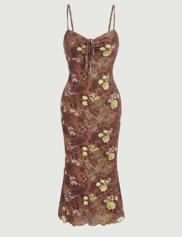 Rochie medie SHEIN, maro