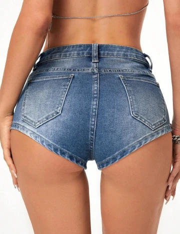 Pantaloni scurti SHEIN, albastru Albastru