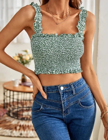 Top SHEIN, verde