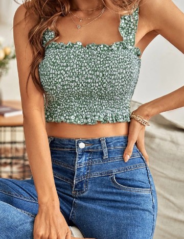 Top SHEIN, verde