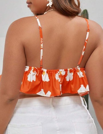 Top SHEIN CURVE, portocaliu