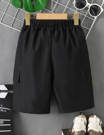 Pantaloni scurti Shein Kids, negru Negru