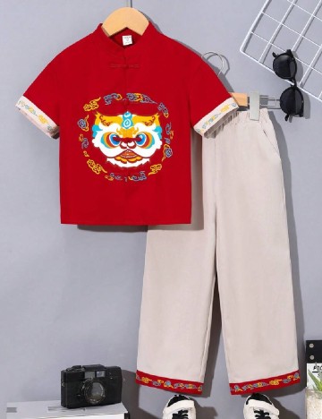 
						Compleu Shein Kids, rosu