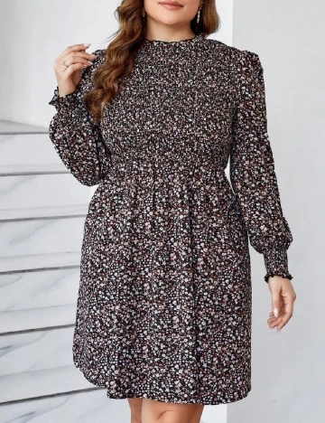 Rochie scurta SHEIN CURVE, floral Floral print