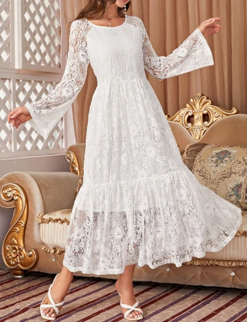Rochie lunga Ticosa, alb