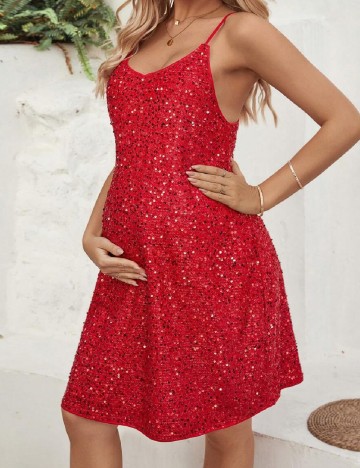 
						Rochie scurta SHEIN Maternity, rosu