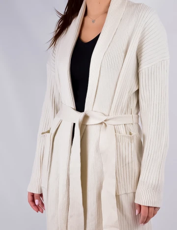 Cardigan Zara, crem deschis, S Crem
