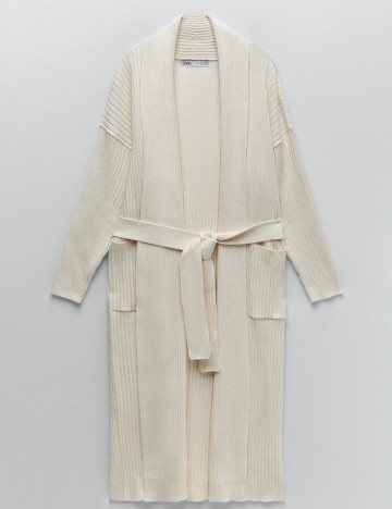 Cardigan Zara, crem deschis, S
