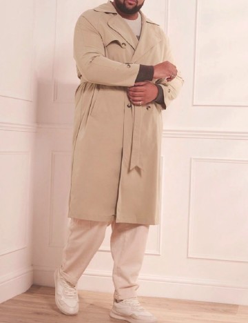 
						Trench SHEIN Plus Size Men, bej