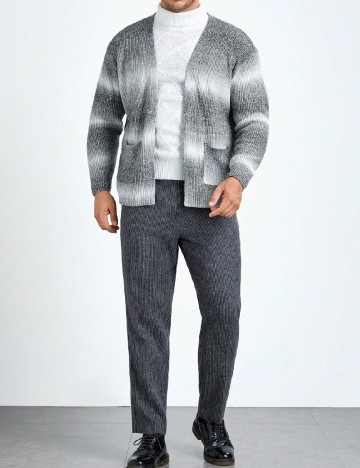
						Cardigan SHEIN Plus Size Men, gri
