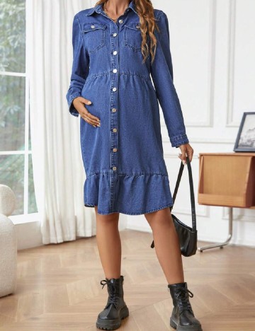 
						Rochie medie SHEIN Maternity, albastru