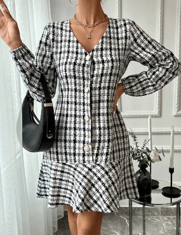 
						Rochie scurta SHEIN, alb/negru