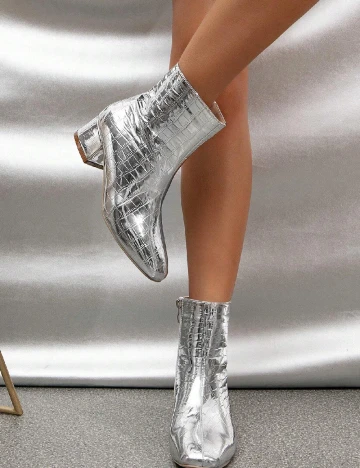 Botine SHEIN, argintiu