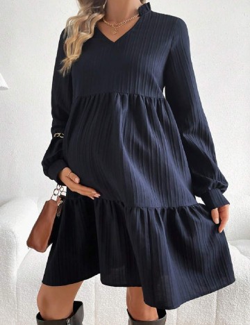 Rochie scurta SHEIN Maternity, bleumarin inchis