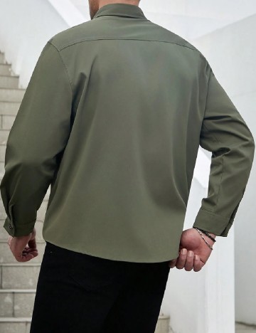 Jacheta SHEIN Plus Size Men, verde