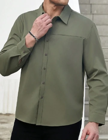 Jacheta SHEIN Plus Size Men, verde