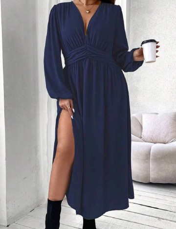 Rochie lunga SHEIN CURVE, bleumarin