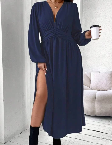 Rochie lunga SHEIN CURVE, bleumarin