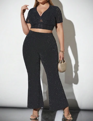 Pantaloni SHEIN CURVE, negru