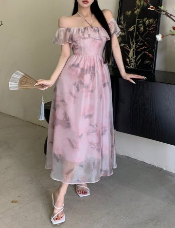 
						Rochie lunga Dazy, roz