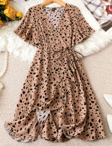 Rochie medie SHEIN CURVE, maro Maro