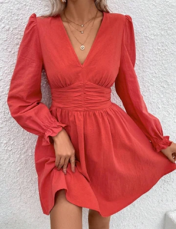 Rochie scurta SHEIN, corai