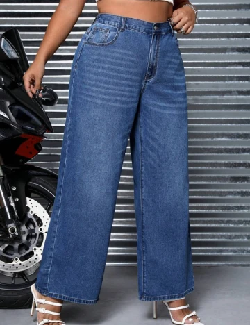 Blugi SHEIN CURVE, albastru Albastru