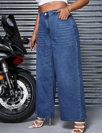 
						Blugi SHEIN CURVE, albastru