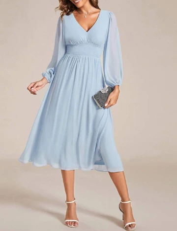Rochie medie Ever-Pretty, bleu Albastru