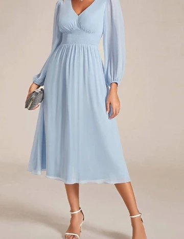 Rochie medie Ever-Pretty, bleu Albastru