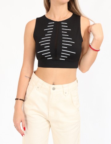 
						Bustiera Guess, negru