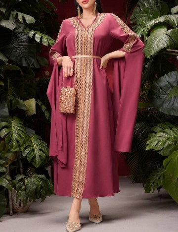 
						Rochie lunga SHEIN, roz pudra inchis