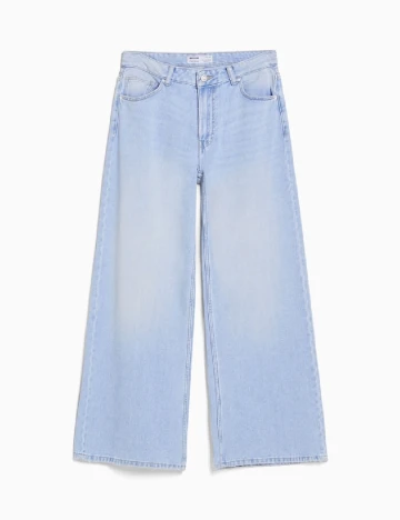 Blugi Bershka, albastru Albastru