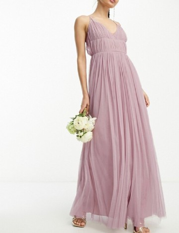 
						Rochie lunga Beauut, roz pudra