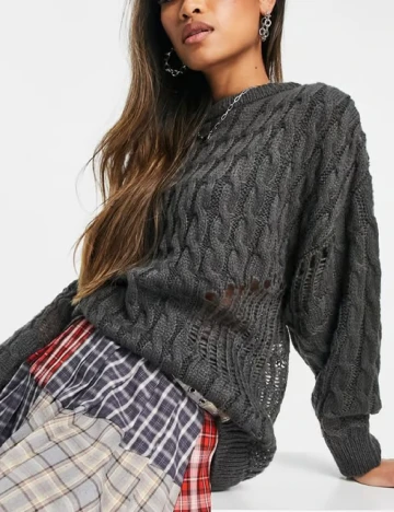 Pulover ASOS, gri Gri