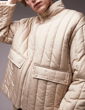 Geaca Topman, crem