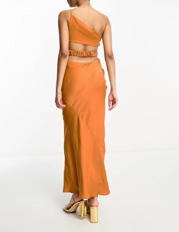 Rochie lunga ASOS, caramiziu Portocaliu
