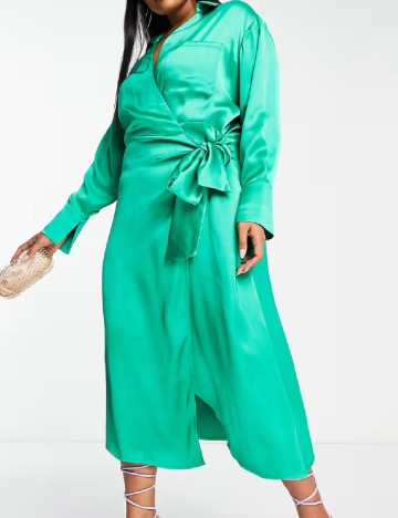Rochie medie Pretty Lavish Curve, verde