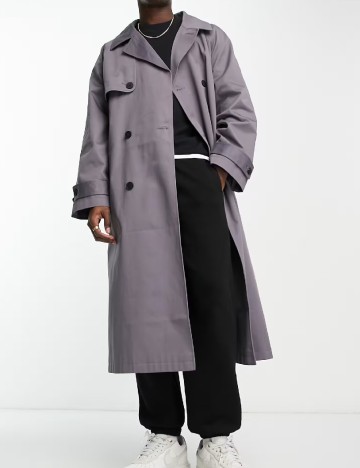 
						Trench ASOS, gri