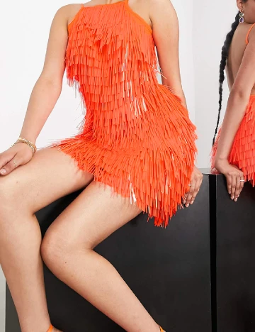 Rochie scurta ASOS, portocaliu