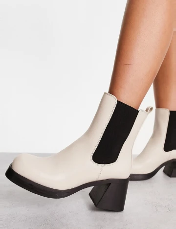 Botine Top Shop, crem