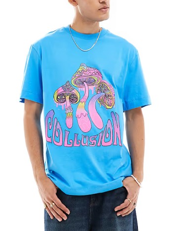 
						Tricou COLLUSION, albastru