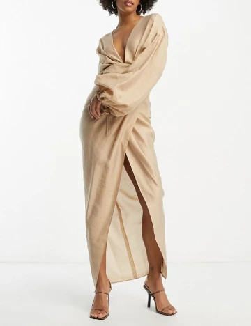 Rochie lunga ASOS, crem Crem