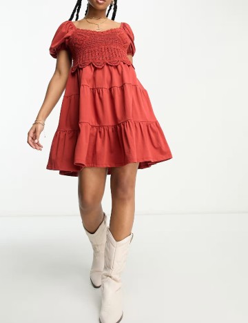 
						Rochie scurta ASOS, caramiziu