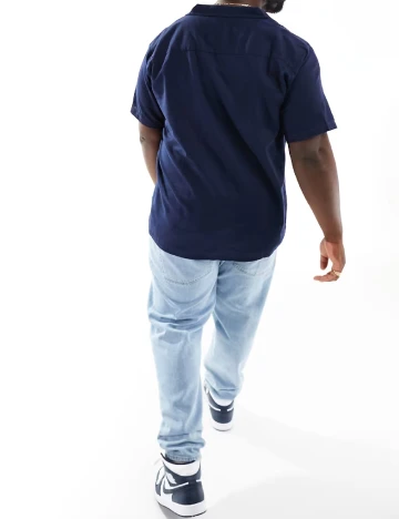 Camasa Threadbare Plus Size MEN, albastru Albastru