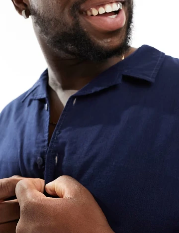 Camasa Threadbare Plus Size MEN, albastru Albastru