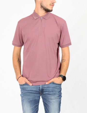 
						Tricou Selected, roz pudra inchis